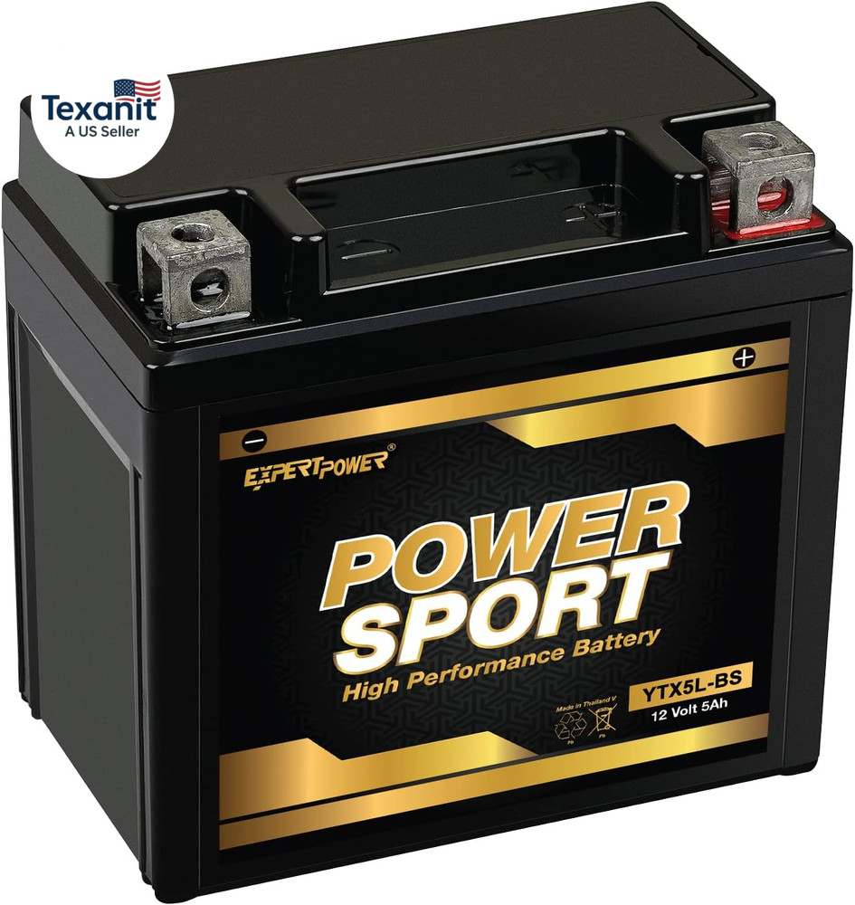 YTX5L-BS - SLA AGM Motorcycle Battery 12V 5Ah, 135 CCA Scooter and ATV Battery C