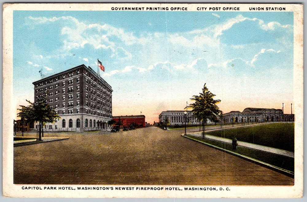 Antique Postcard Capitol Park Hotel Washington, DC 1910s