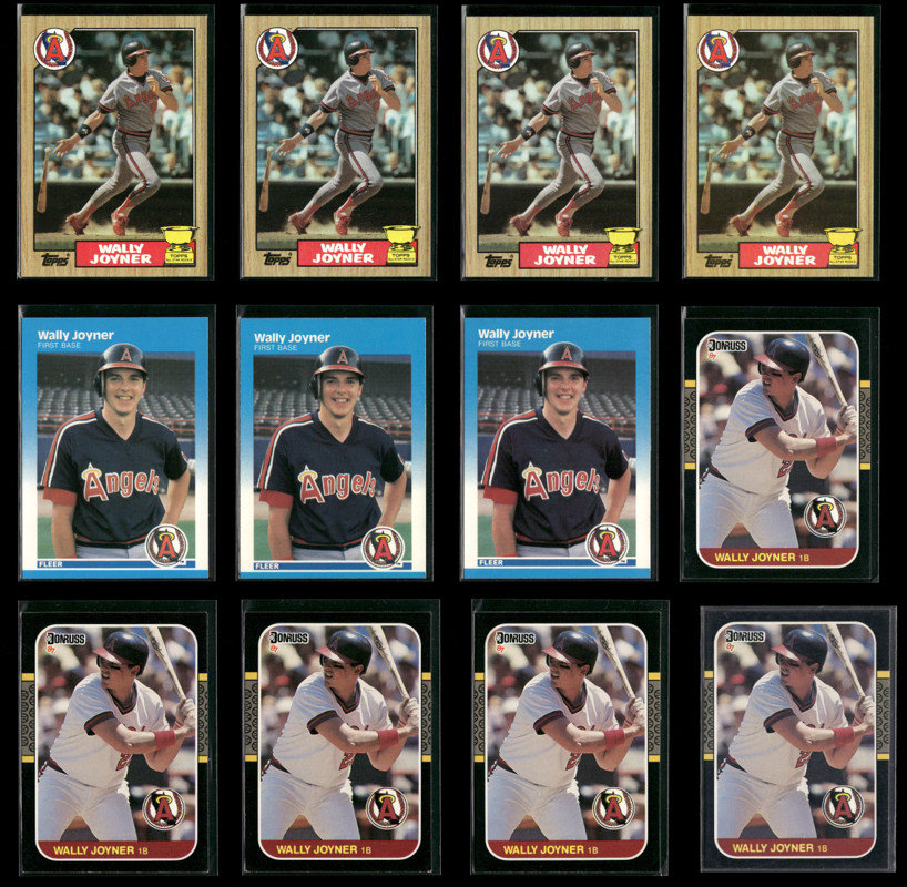 Wally Joyner ROOKIE CARD lot of 12 - California Angels