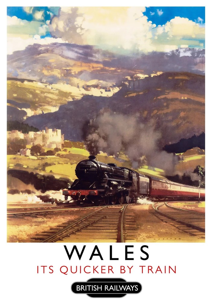 Wales British Railways Britain Vintage Travel Poster Print