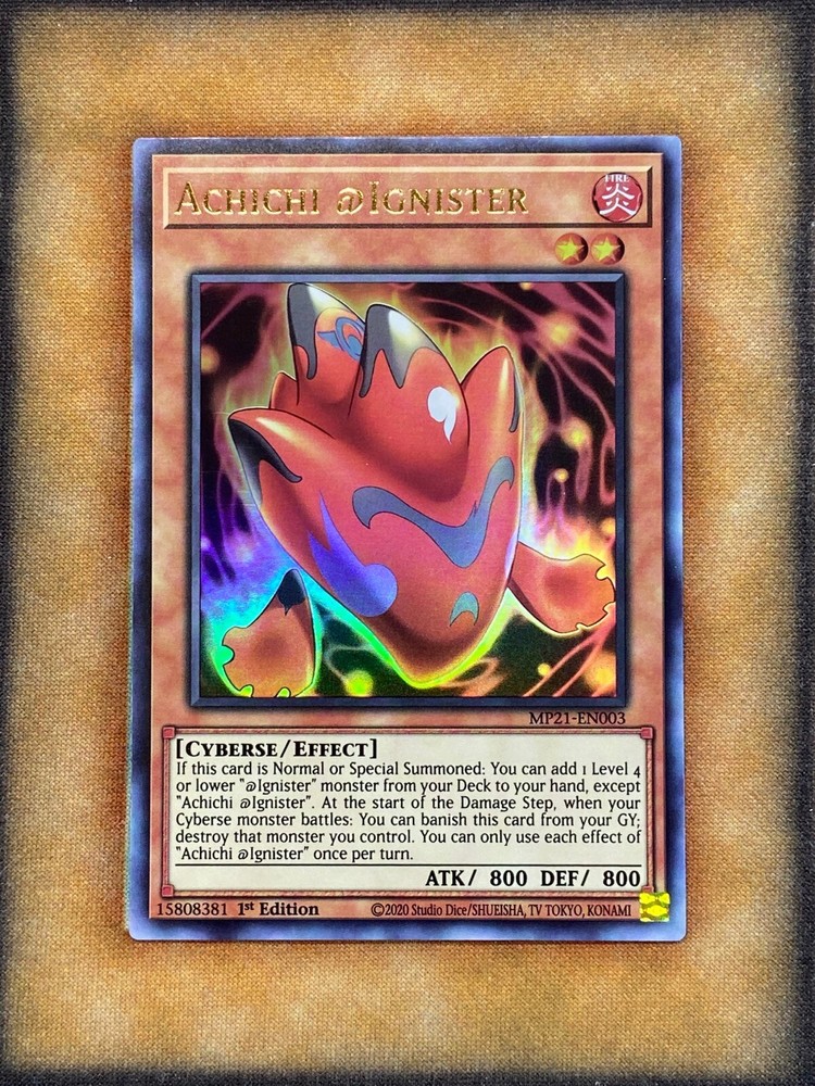 Yugioh Achichi @Ignister MP21-EN003 Ultra Rare 1st Ed NM-image