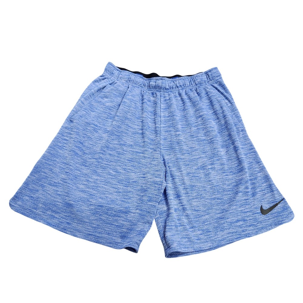 Nike Shorts Mens Large Blue Dri-FIT 10 Inseam Elastic Waist Pockets Gym Running
