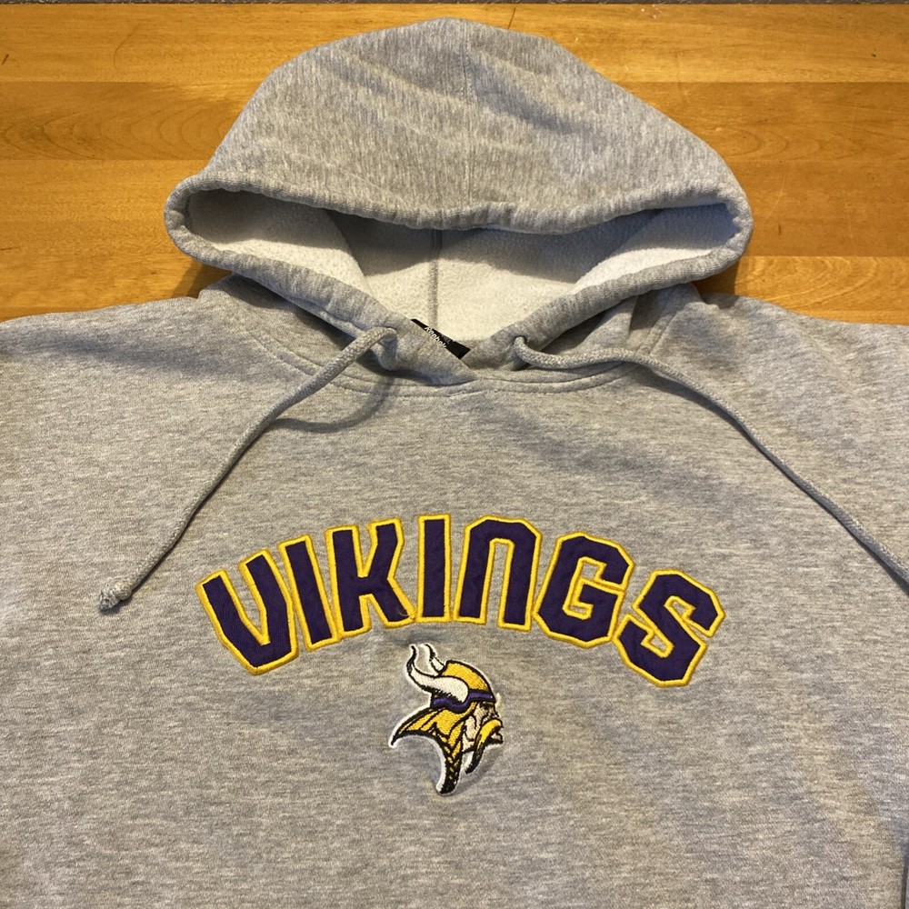 Reebok Team Apparel Minnesota Vikings Gray Hoodie Size XL