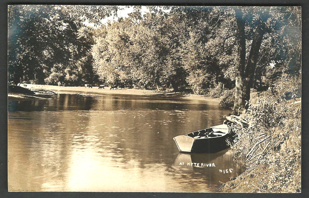 OREGON, ROCHELLE ILLINOIS Kyte River OGLE COUNTY RPPC Real Photo Postcard