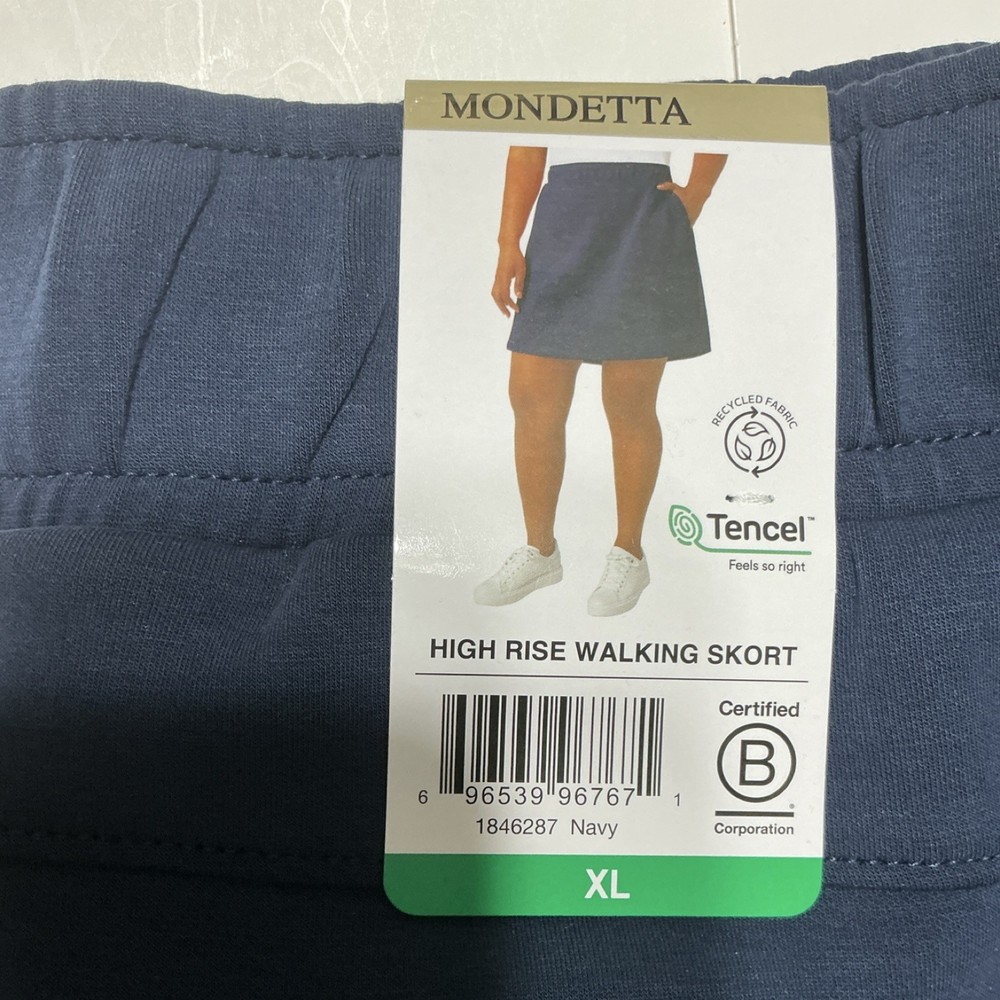 Mondetta Women's Navy Skort XL Activewear Short Drawstring Pockets 1846287