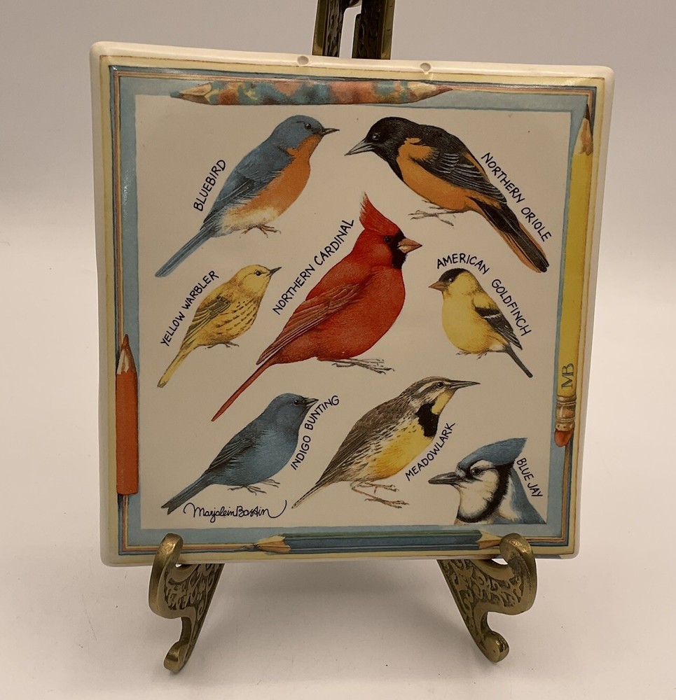 Marjolein Bastin Hallmark Tile North American Birds 7 Species Trivet Wall Decor