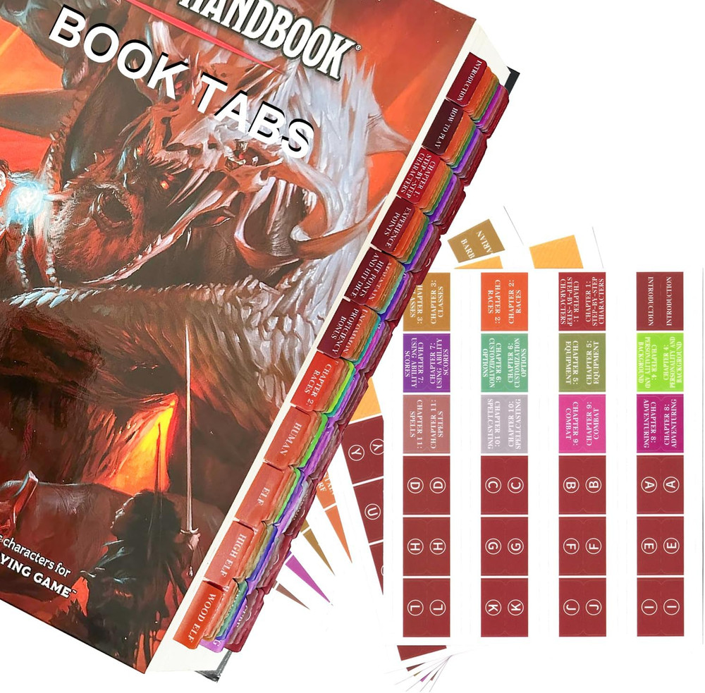 Index Tabs for D&D Player’S Handbook(Book Not Included), 144 D&D Core Rulebook C