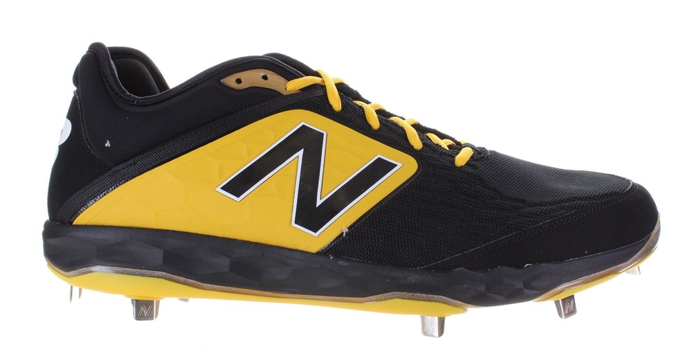 New Balance Mens L3000by4 Black/Yellow Baseball Cleats Size 17 (7223864)