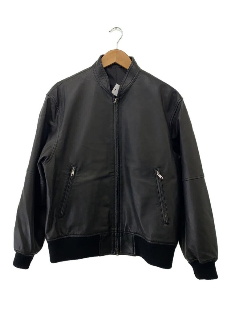 Journal Standard Sheepskin Leather Blouson Jacket Black Plain Size S