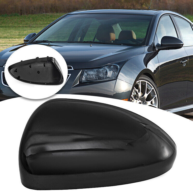 Left For 2009-2013 Chevrolet Cruze Rearview Mirror Cover Cap Shell Housing Black