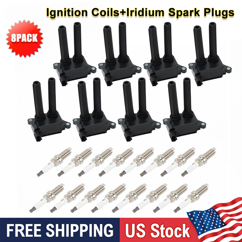 High-Performance 8Pack Ignition Coils & Spark Plugs for 2011-2015 Ram 1500 2500 3500 5.7L V8 Engine