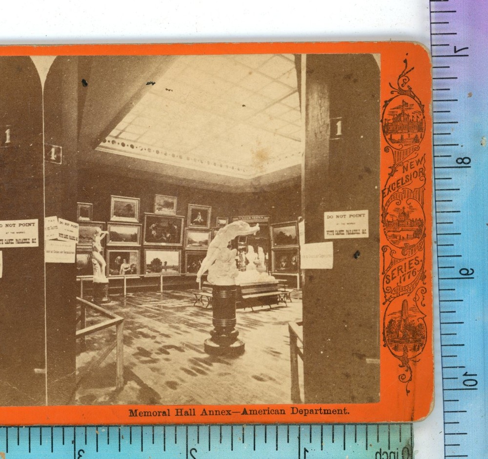Memorial Hall Annex American Dept Centennial Exposition 1876 Phila Stereoview