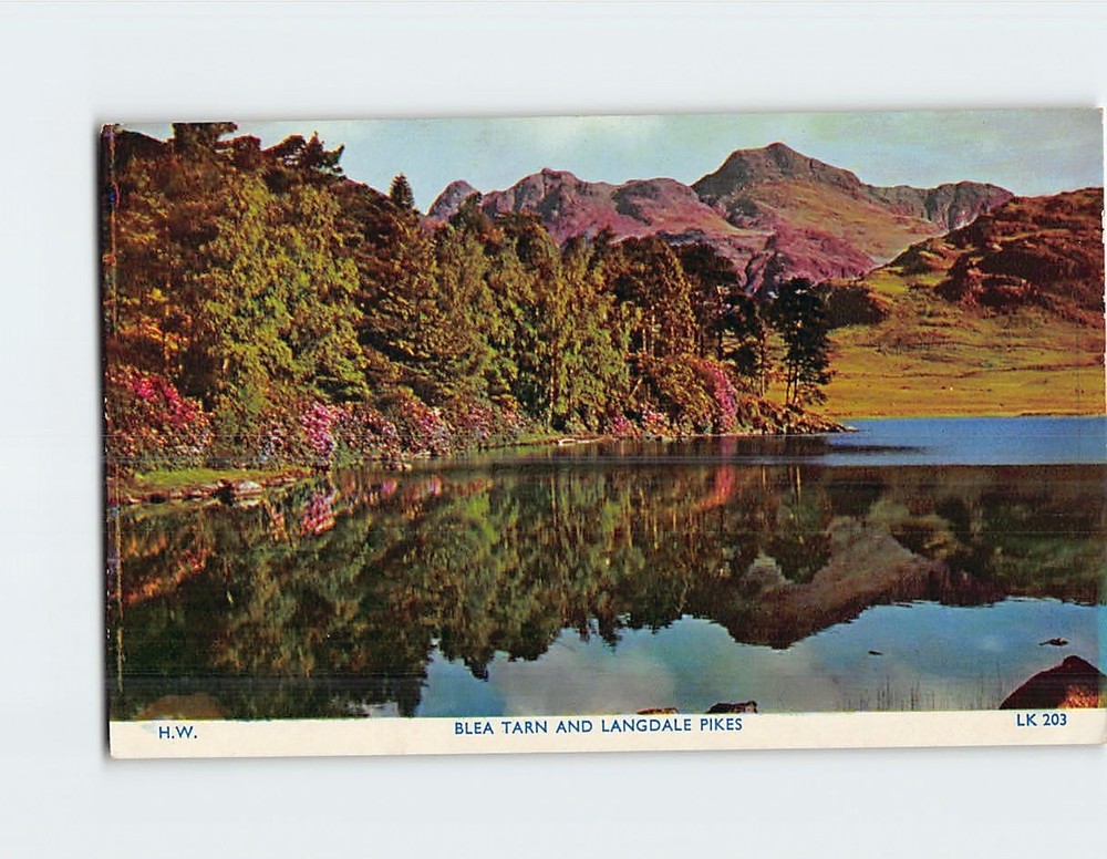 Postcard Blea Tarn Langdale Pikes Lake District England United Kingdom Europe