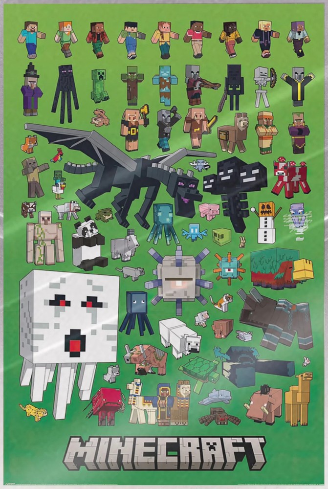 Minecraft - Gaming Poster (Character Montage) (Size: 24