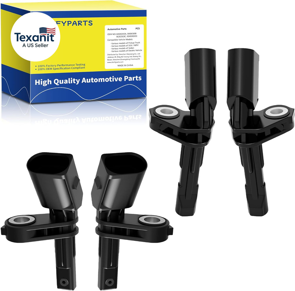 ABS Wheel Speed Sensor Front Rear Left Right Compatible with Volkswagen and Audi