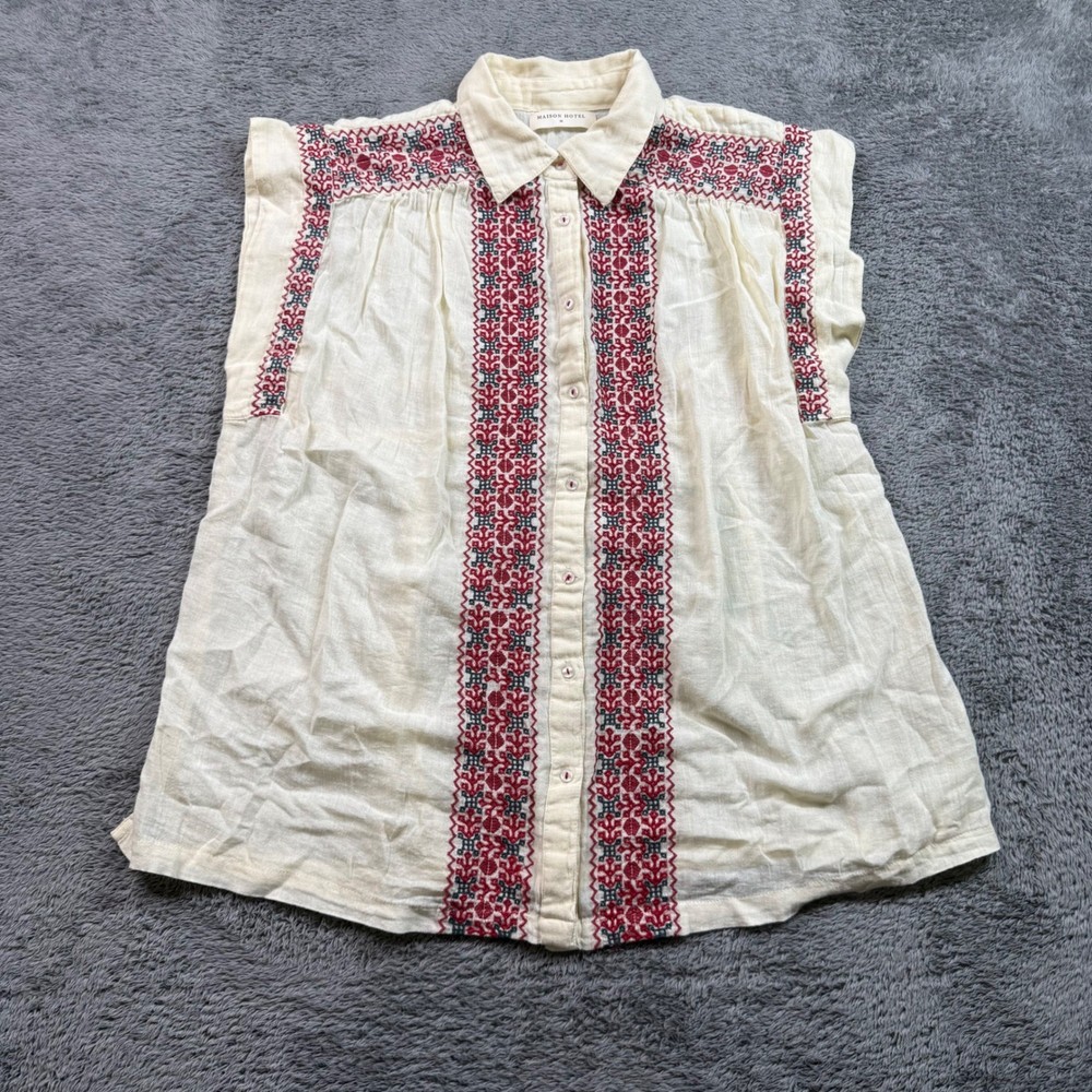 Maison Hotel Mafalda Blouse in Red Wine