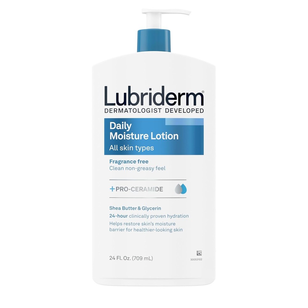 Lubriderm Fragrance Free Daily Moisture Lotion + 24 Fl Oz (Pack of 1)