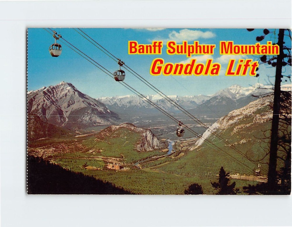Postcard Banff Sulphur Mountain Gondola Lift Banff Canada