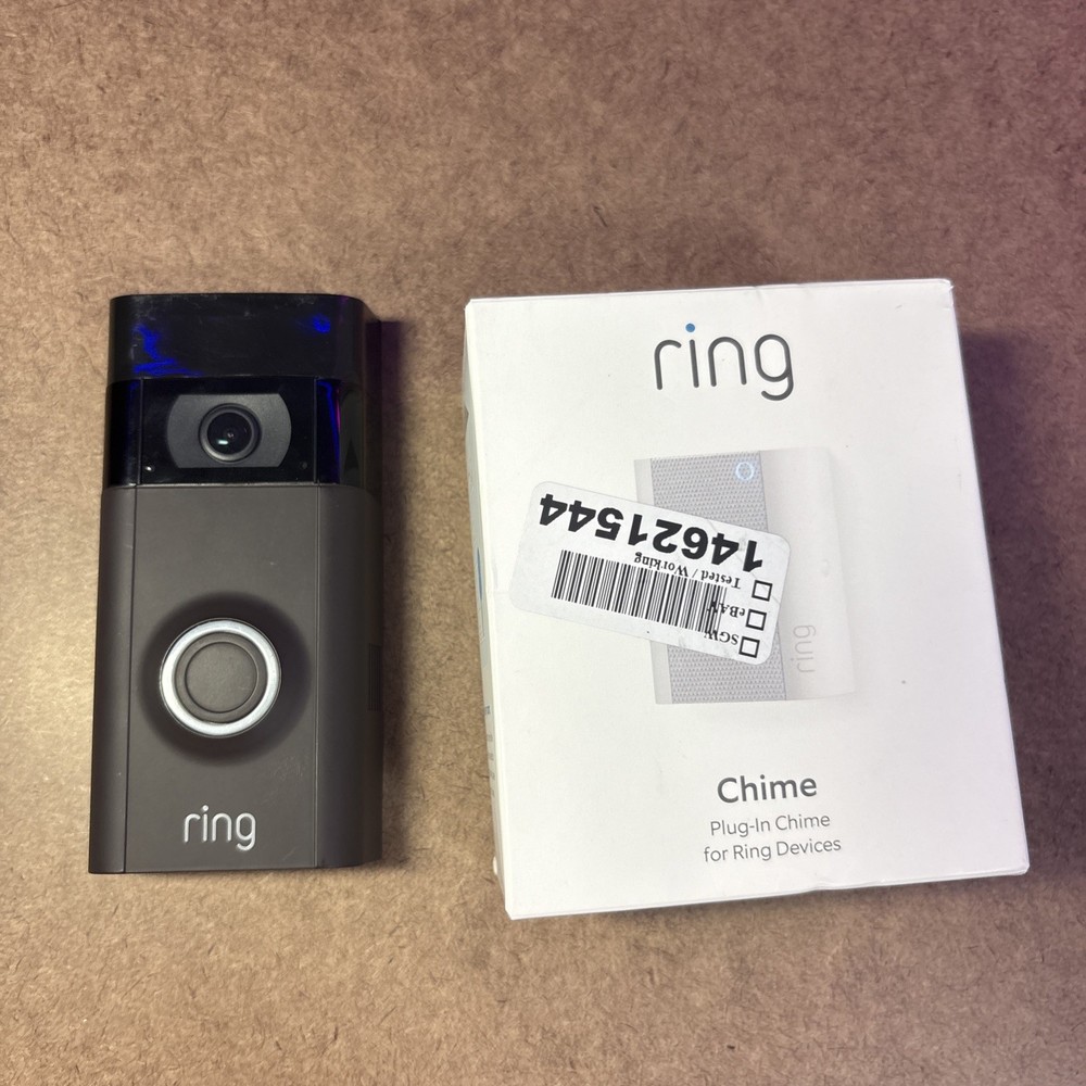 Ring Smart Video Doorbell 2 with Chime Bundle - 1080P HD and Night Vision