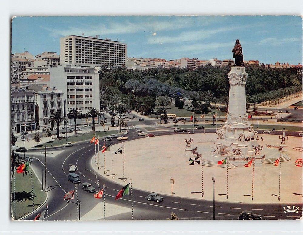 Postcard Marquis of Pombal Square Lisbon Portugal
