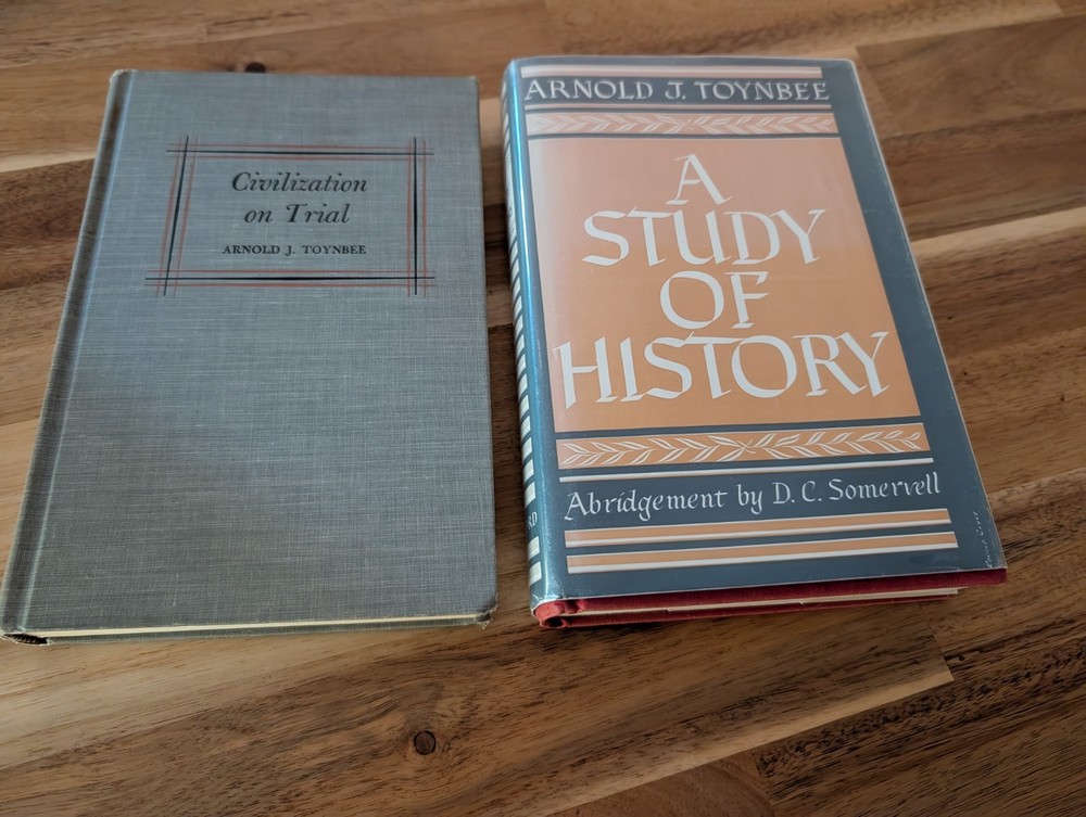 Lot of 2 Arnold J. Toynbee Book: A Study of History & Civilization on Trial