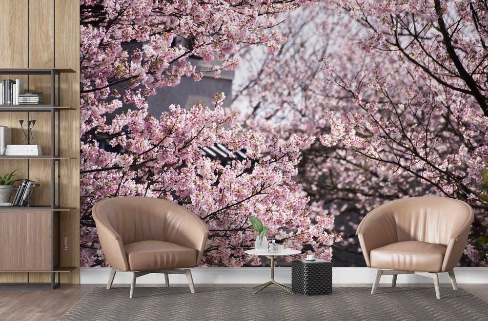 3D Cherry Blossom Plant Wall Murals Wallpaper Murals Wall Sticker
