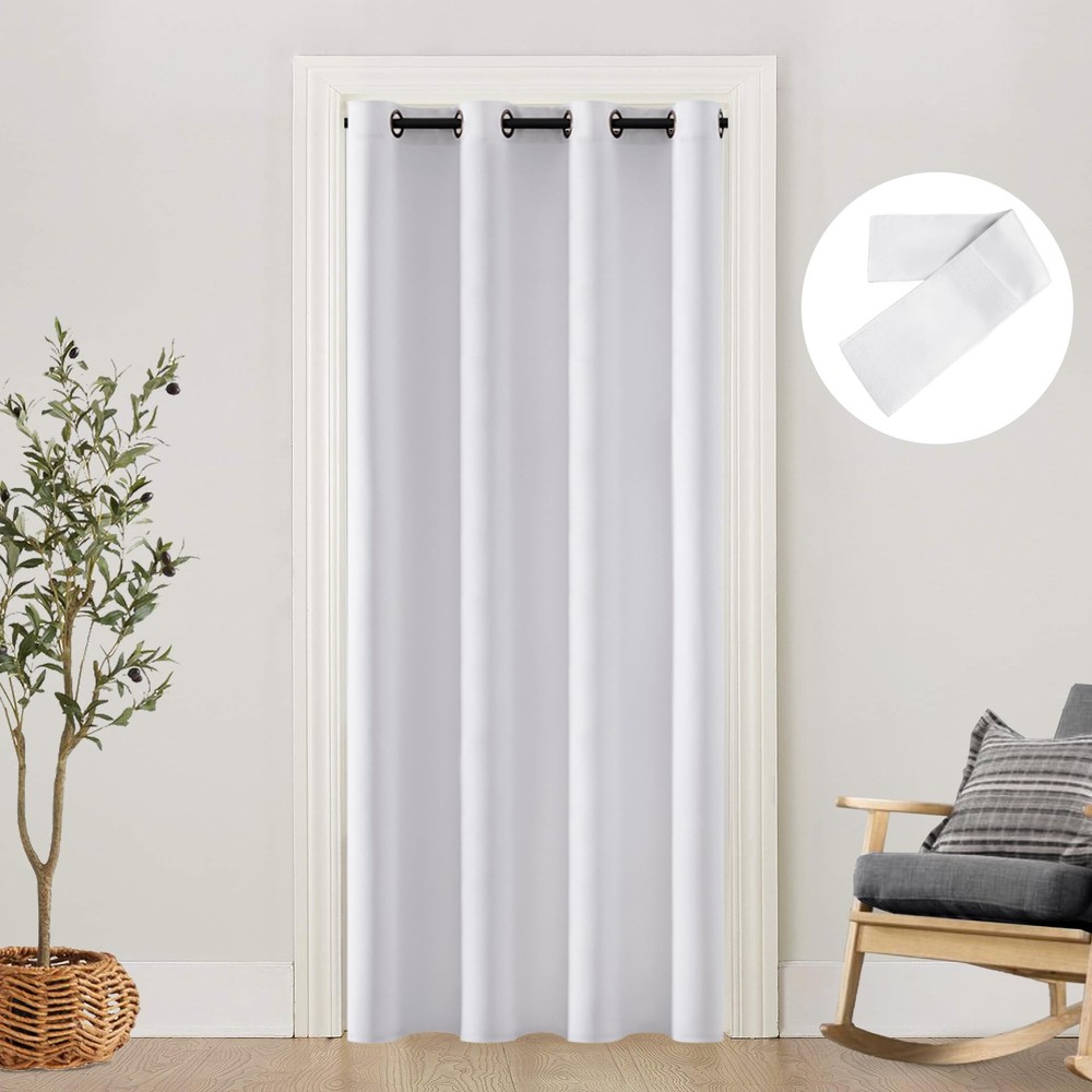 Sliding Closet Door for Bedroom,Simple Minimal Soft Cloth Fabric Curtains Doo...