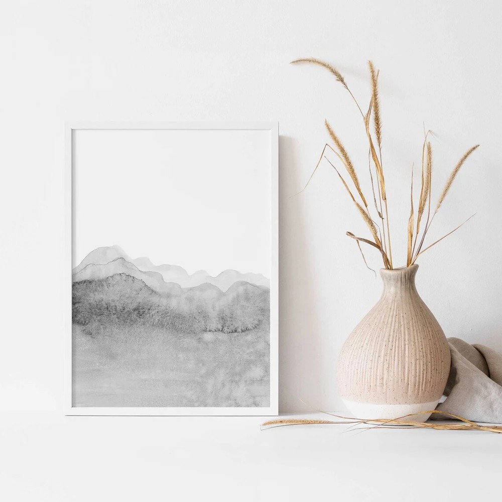 Abstract Grey Painting Poster Premium Quality Choose your Size