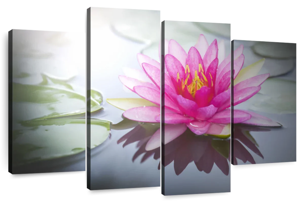 Beaming Pink Lotus Wall Art