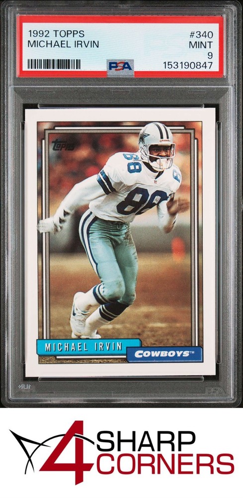 1992 Topps #340 Michael Irvin Cowboys Hof Psa 94SC is now accepting consignments at just 5% on $1,000+