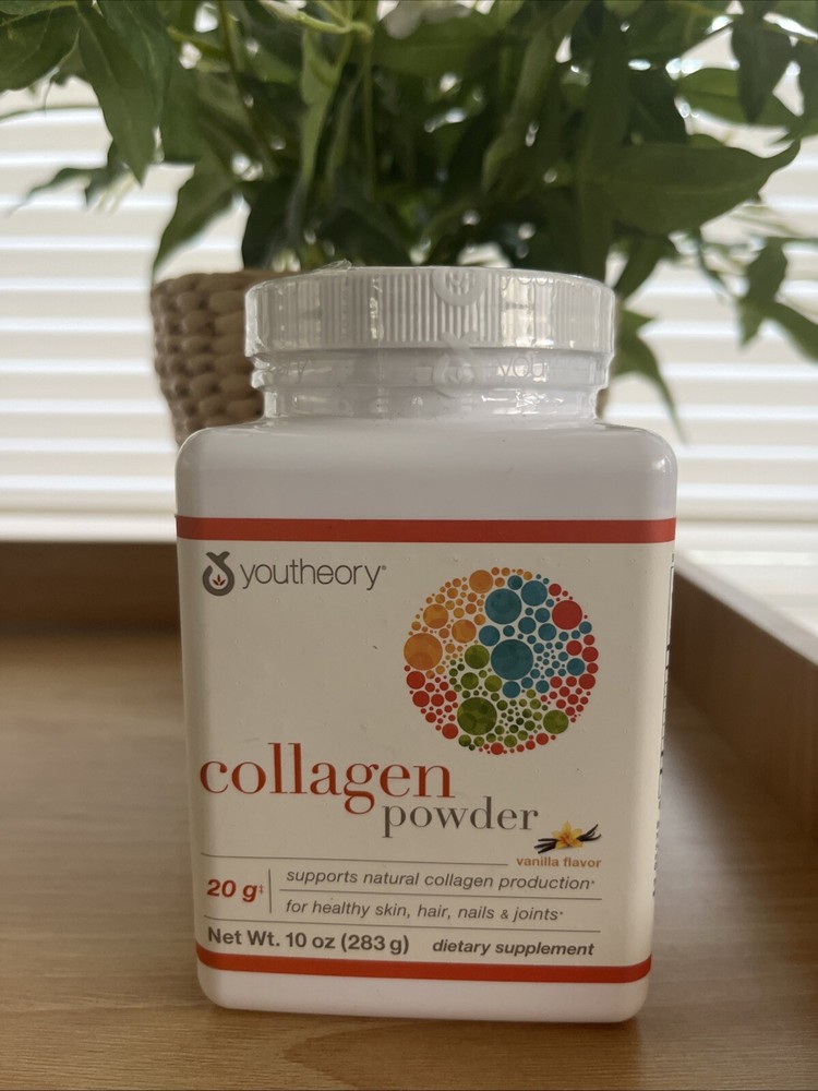 Youtheory Collagen Powder,  Vanilla  10 oz LARGE Exp 12/25