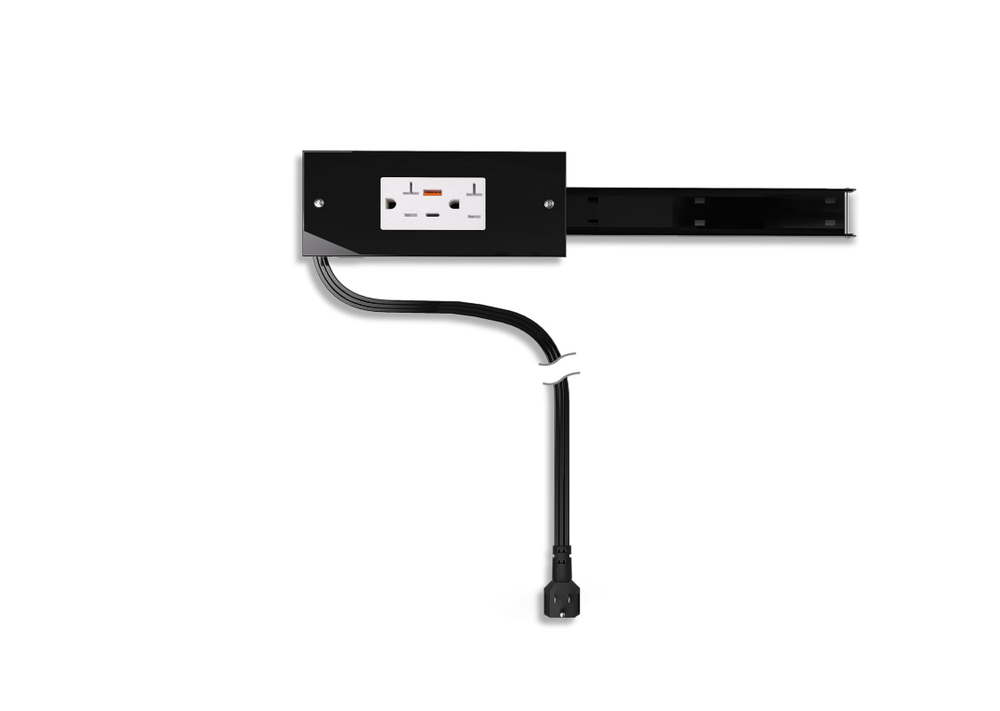 Power Outlet with Drawer Design (Black)