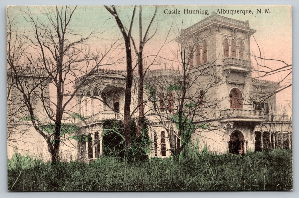 Vintage Castle Hunning Albuquerque New Mexico Postcard Made in Germany