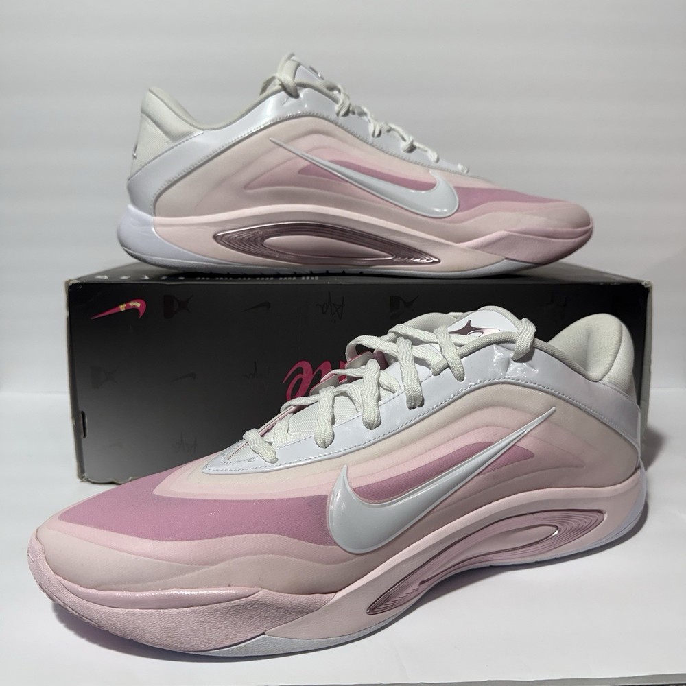 Nike A'One A'ja Wilson White Pink FZ8605-101 Women's Size 17.5/ Men's 16 Shoes