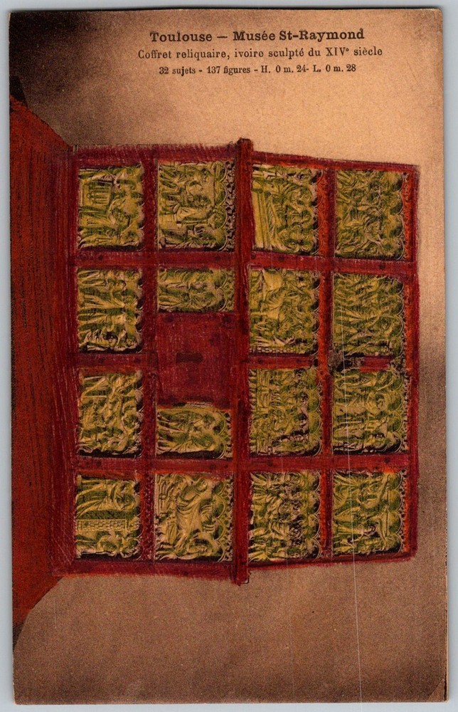 Antique Postcard Musee St-raymond Reliquary Coffret Toulouse, Fr 1900s