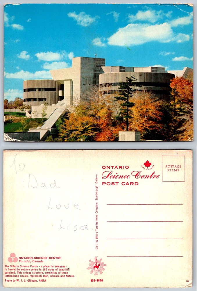 Ontario Science Centre Toronto Canada Brutalist Architecture Autumn Postcard