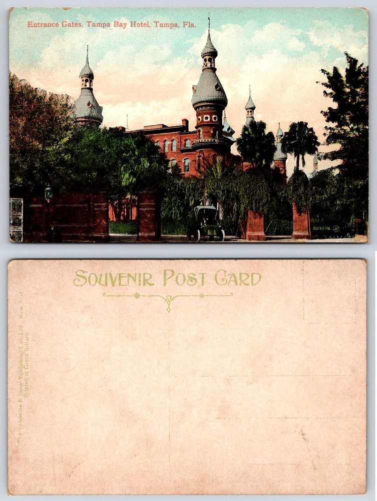 Tampa Florida TAMPA BAY HOTEL ENTRANCE GATES Postcard Q824