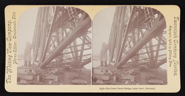 Photo:The great Forth Bridge (near view), Scotland 1900