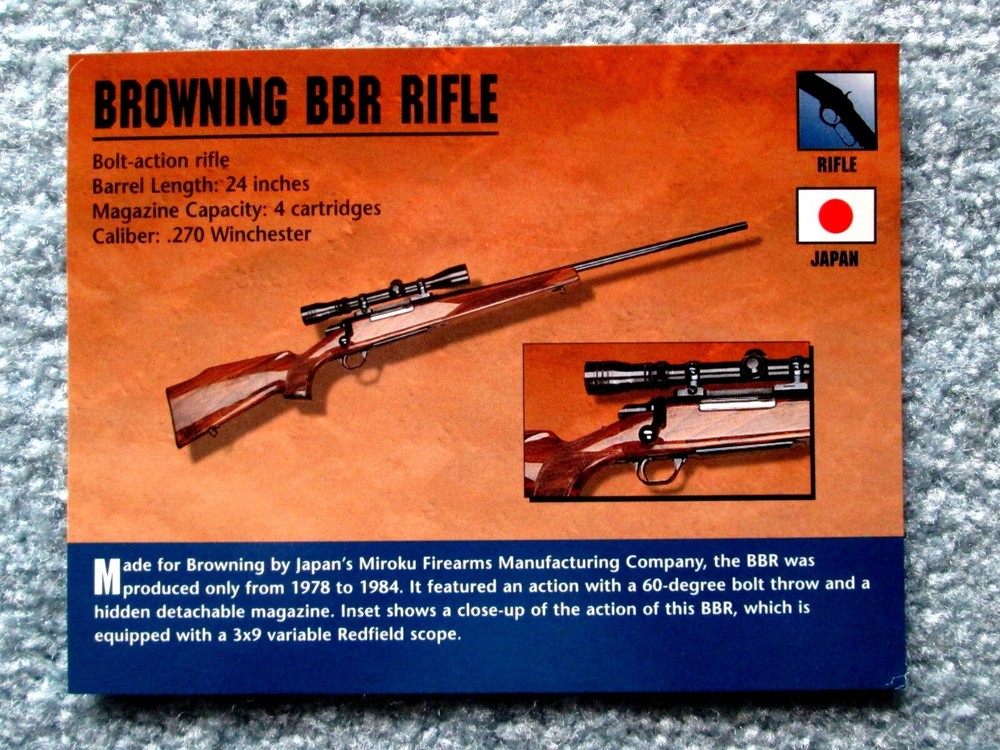 Browning BBR Rifle Classic Firearms Photo Card u