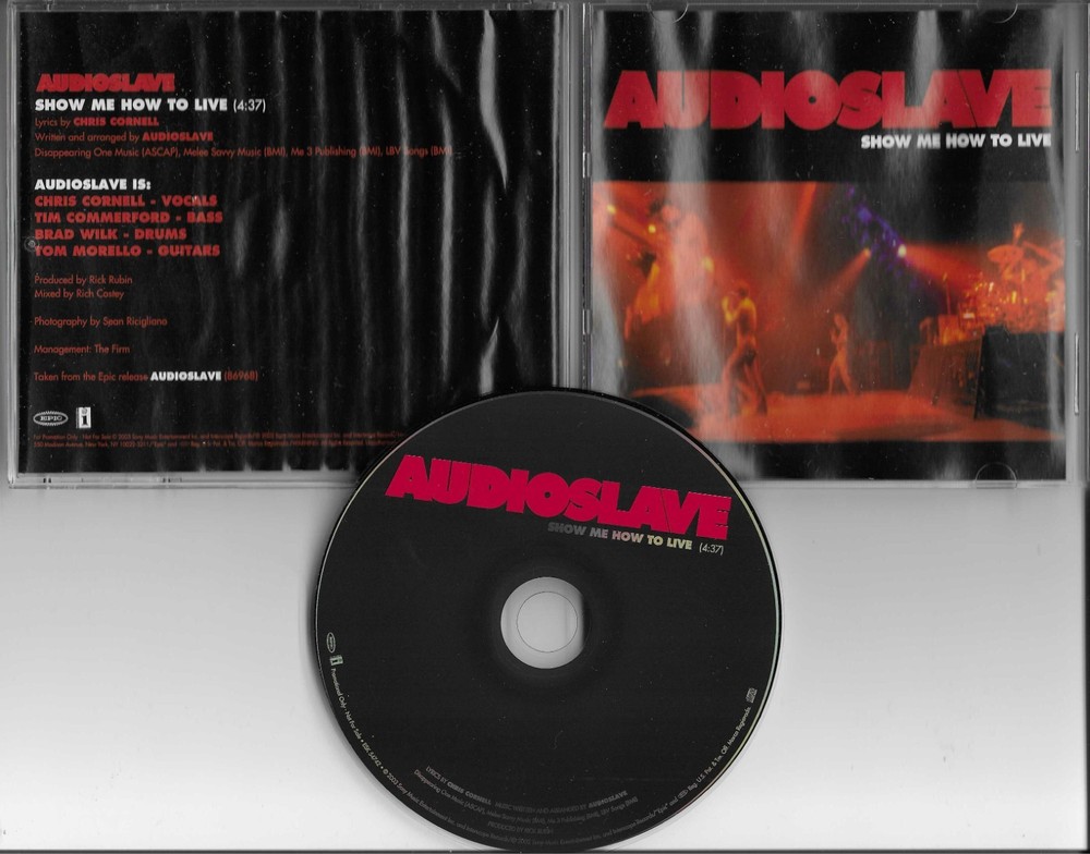Chris Cornell AUDIOSLAVE Show me how to live PROMO DJ CD single Soundgarden 2003