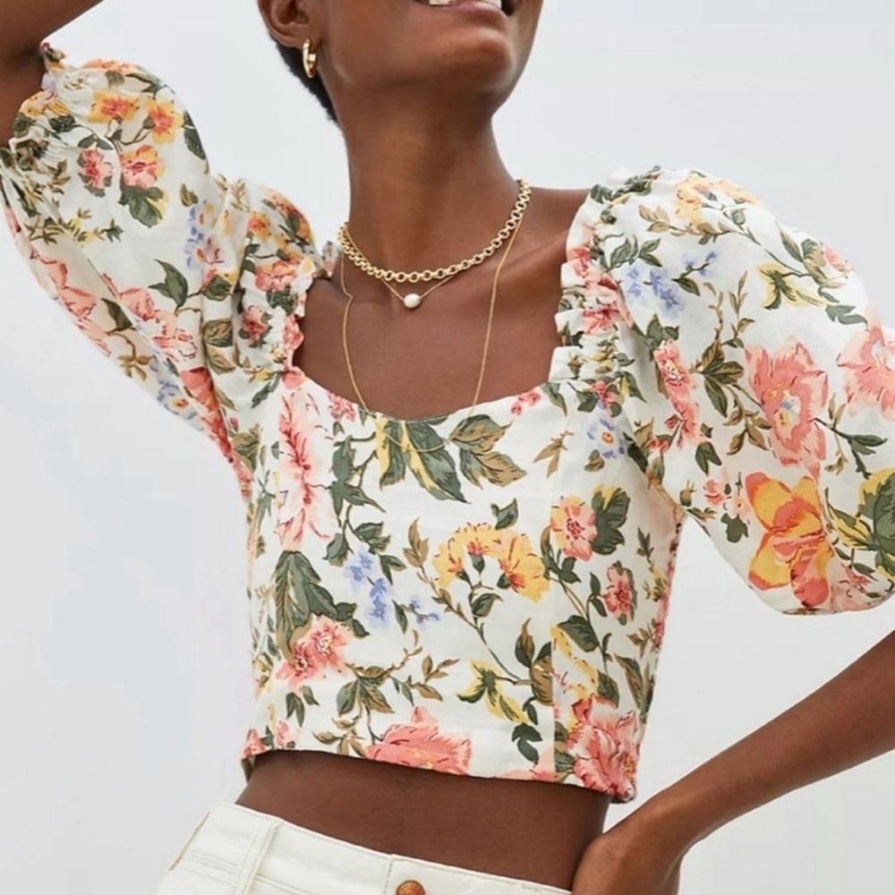 Faithfull The Brand Floral Top Pietra Top Teatro Floral Print Size 4