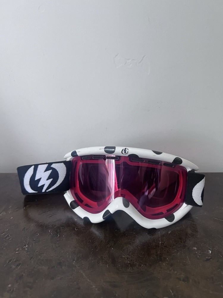 Medium Adult Ski Goggles for Big Eyes with Electric Black and White Design Enhanced Vision and Comfort