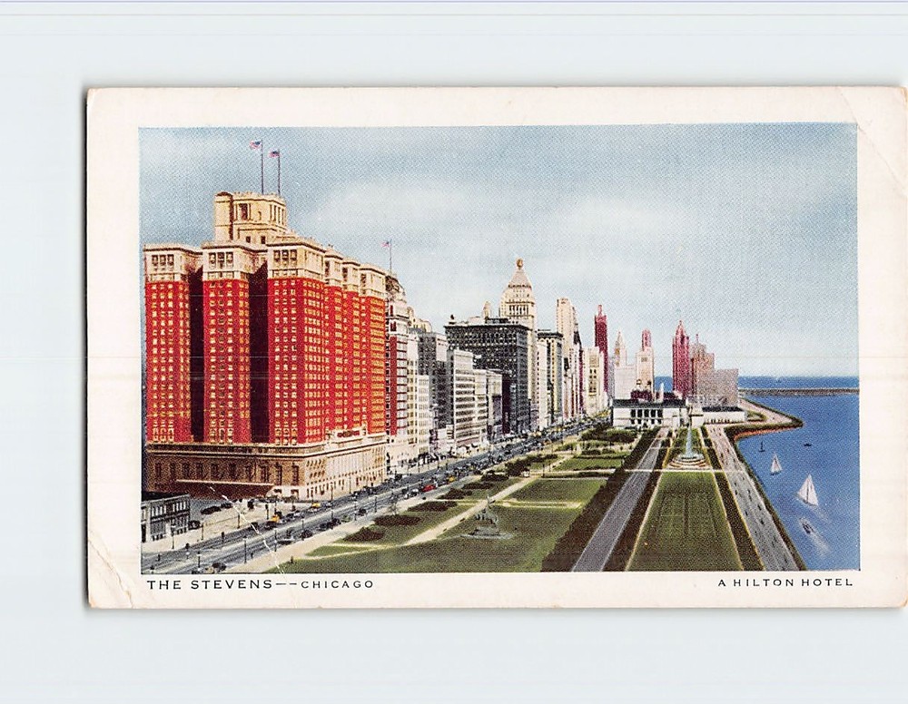 Postcard A Hilton Hotel The Stevens Chicago Illinois USA