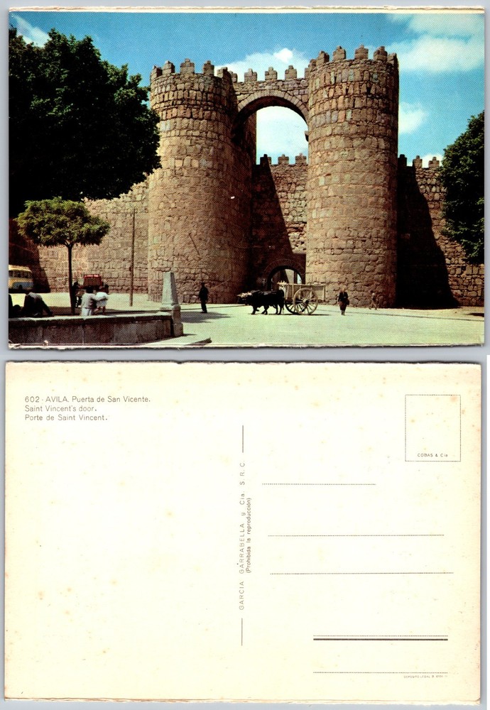 Continental Avila Puerta De San Vicente Postcard
