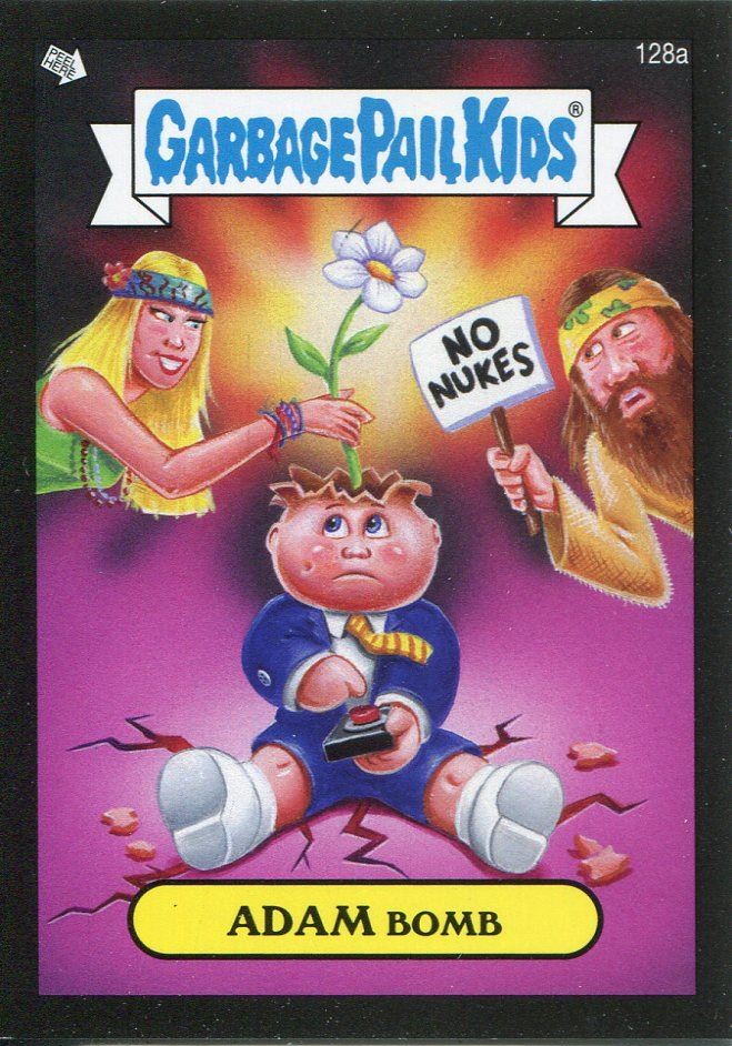 Garbage Pail Kids Mini Cards 2013 Black Parallel Base Card 128a ADAM Bomb