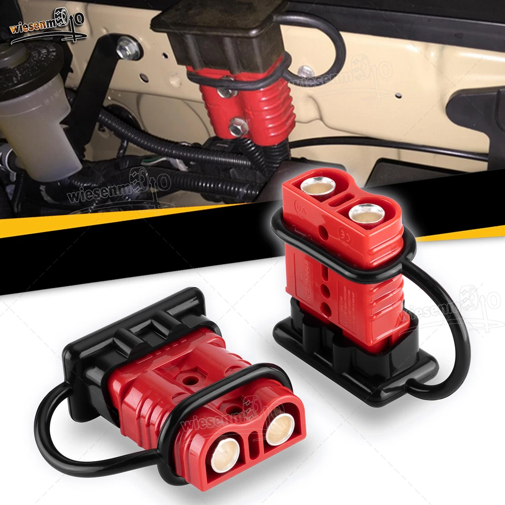 2X 175A Battery Quick Connect Disconnect Jumper Connectors Cable Kit Plug Winch