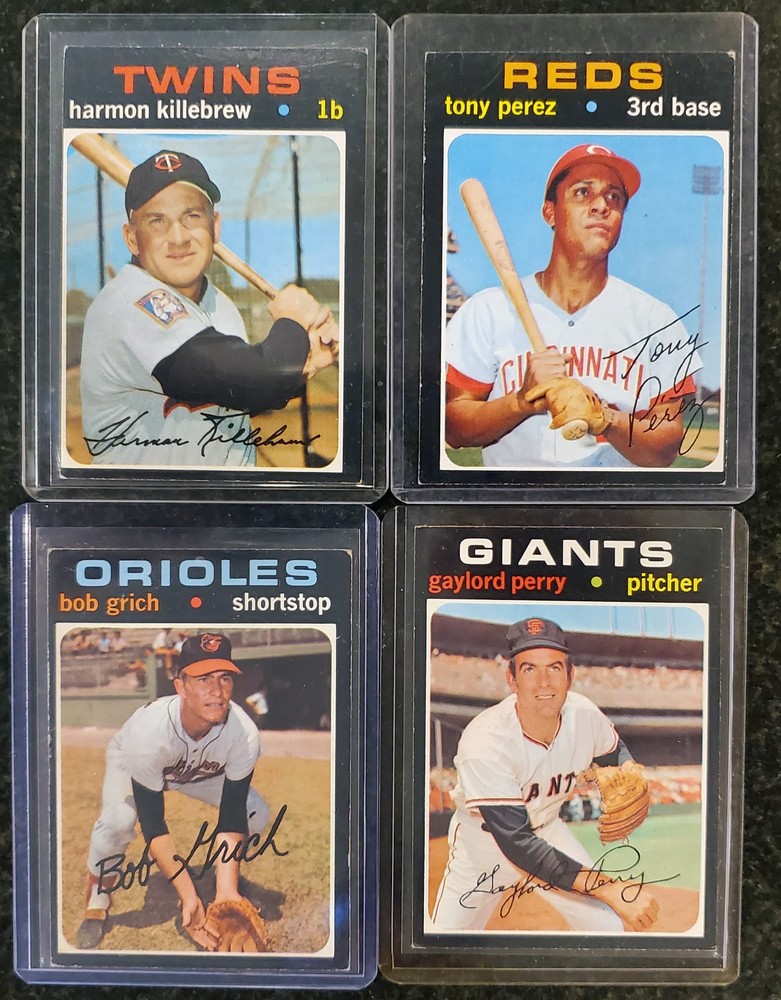 1971 Topps High Grade Killebrew Perez Perry Grich Rookie HOF Baseball Lot