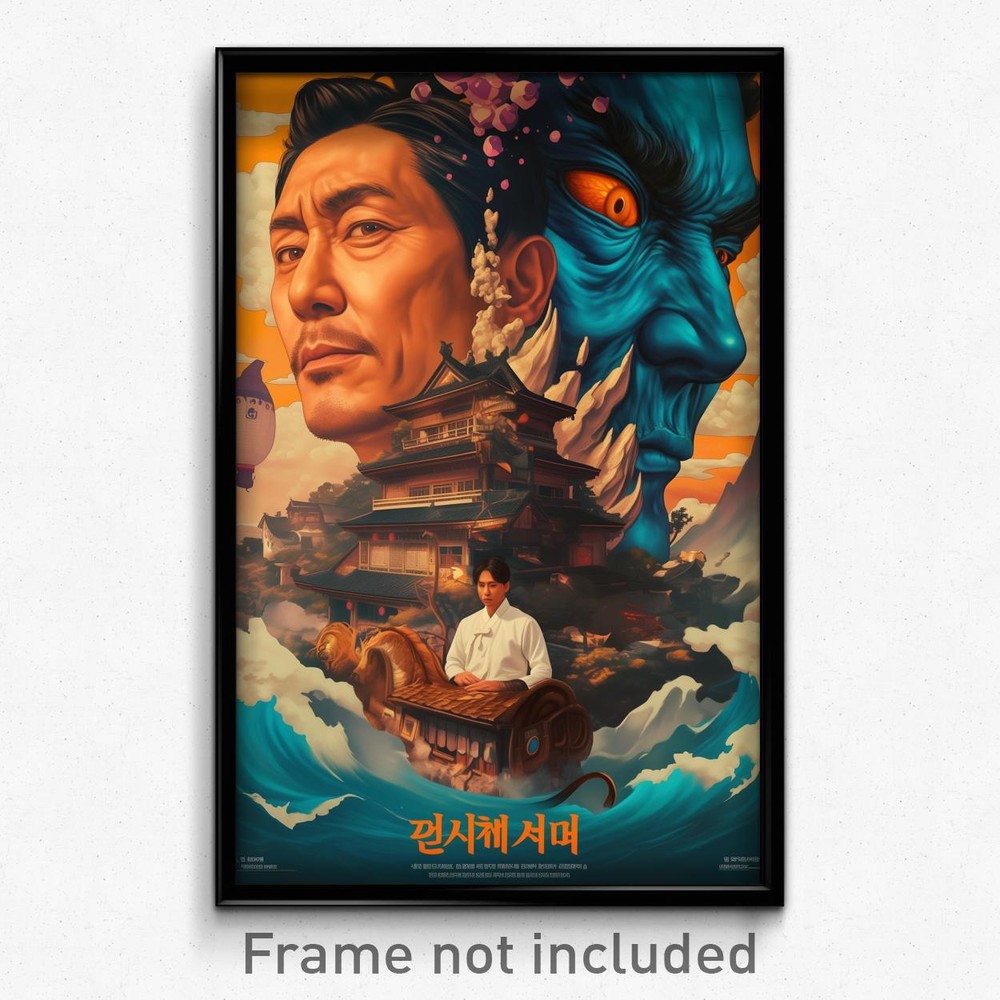 Villainous Land Korean Movie Psychedelic Retro Film Art Print Poster
