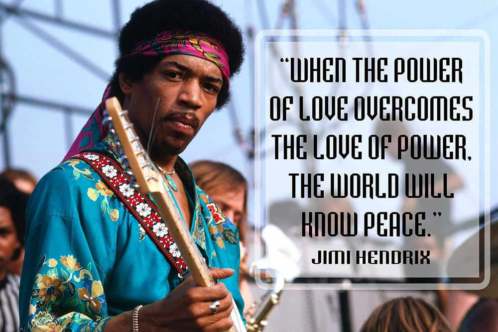 Jimi Hendrix Quote Poster Black History Month Posters Wall Art Music Quotes Cool