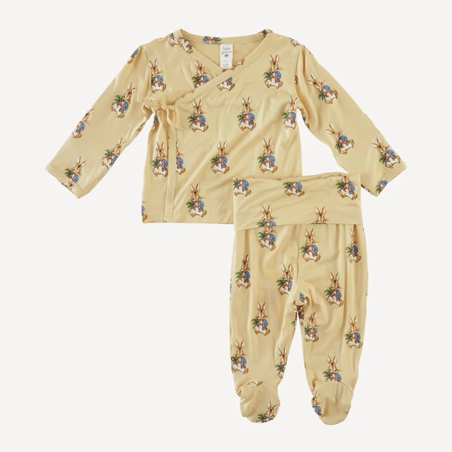 NIB Kate Quinn Newborn NB Bamboo Wrap Layette Set Peter Rabbit